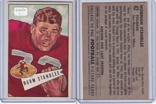 1952 Bowman Large Football Card # 42 Norm Standlee San Fran 49ers GOOD