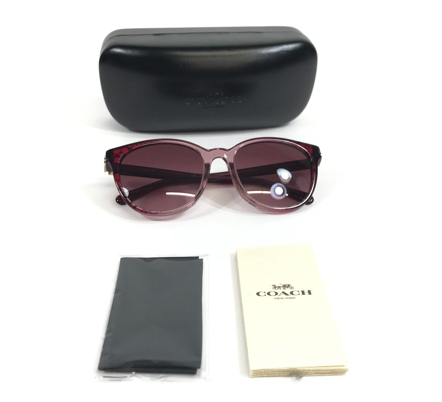 Солнцезащитные очки Coach HC8350U CD478 57098H Red Gradient Signature c розовым градиентом