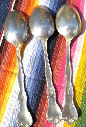 3 Large Vintage Serving Spoons Rondo Gorham Sterling Silver No Monograms 214 Gr - Picture 2 of 4