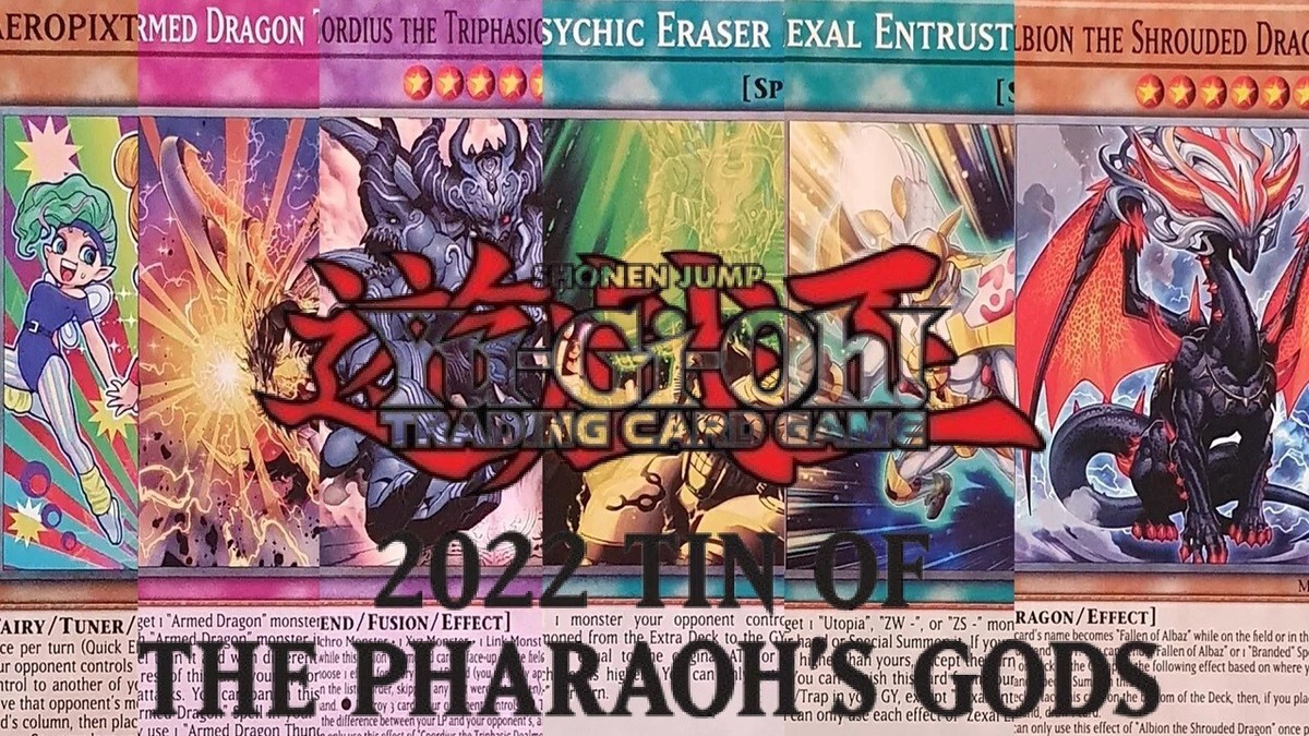yugioh 2022 tin of pharaoh's gods card list the – StaticsPokeMart allowing the tins to be stacked on top of each other to build the entire tablet Yu-Gi-Oh! 2022 MEGA TIN OF