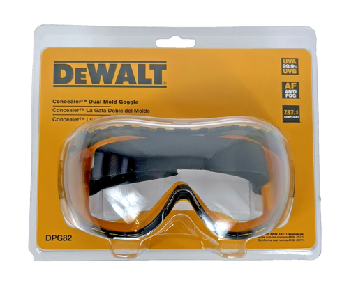 Dewalt DPG82 Concealer Safety Goggles with Clear Anti-Fog Lens
