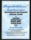 2025 Topps Chrome Quinshon Judkins/Isaiah Bond Dual Autographs (RAW)