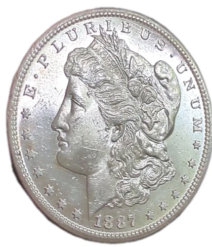 1887-S Morgan Dollar Uncirculated Almost Gem !