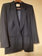 Pendleton 100 Navy Virgin Wool Single Button Blazer Jacket Womens Sz. 6