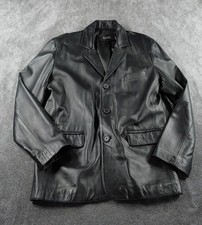 Zahra's Cappotto Donna Grande Nero Vera Pelle Blazer Lungo Auto Giacca Calda