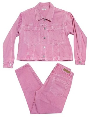 TopMark by Tennis Pink Denim Jacket & Jeans Set Women s Size S / 8 Camelia Rosa