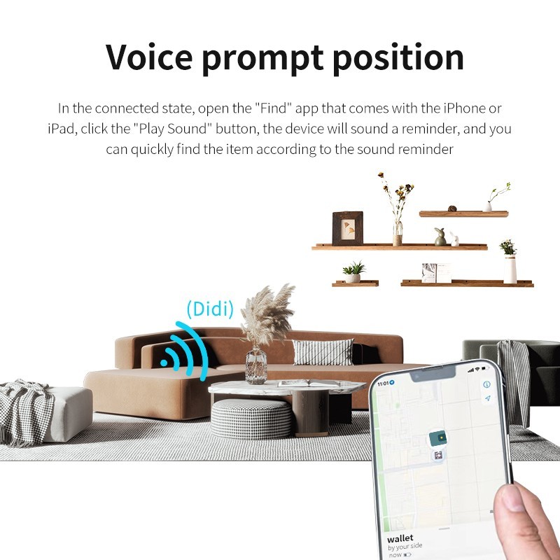 GPS Smart Wallet Card Tracker 4G Locator Anti-Lost Alarm Wireless Charging Tag