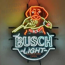 Hunted Pheasant Beer Neon Sign Real Glass Home Bar Cave Store Decor  24"x20"