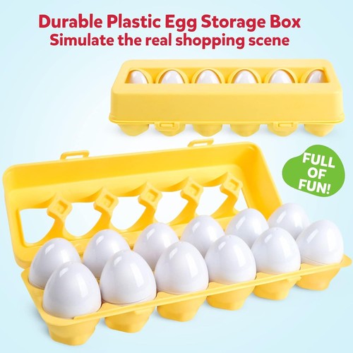 Matching Eggs Color and Shape Recoginition Sorter Puzzle Easter Sensory... - Picture 3 of 7