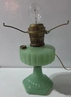 Vintage Antique Aladdin Model B Oil Lamp Jadeite Green Milk Glass NO Shade READ