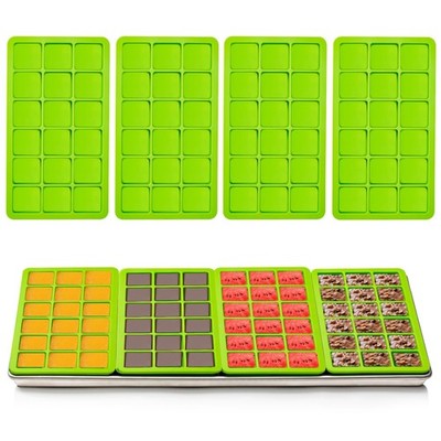 4 Pcs Green 18-Cavity Silicone Tray Dividers for Large Harvest Right Dryer