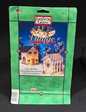 Plaid Gallery Glass Village Collection Village Church or Gable House Craft NOS