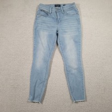 Lucky Brand Ava Mid Rise Ankle Jeans Womens 4/27 Blue Medium Wash Denim Raw Hem