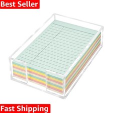 Acrylic Sticky Note Holder, 4 x 6 Crystal Clear Sticky Note Dispenser Acrylic...