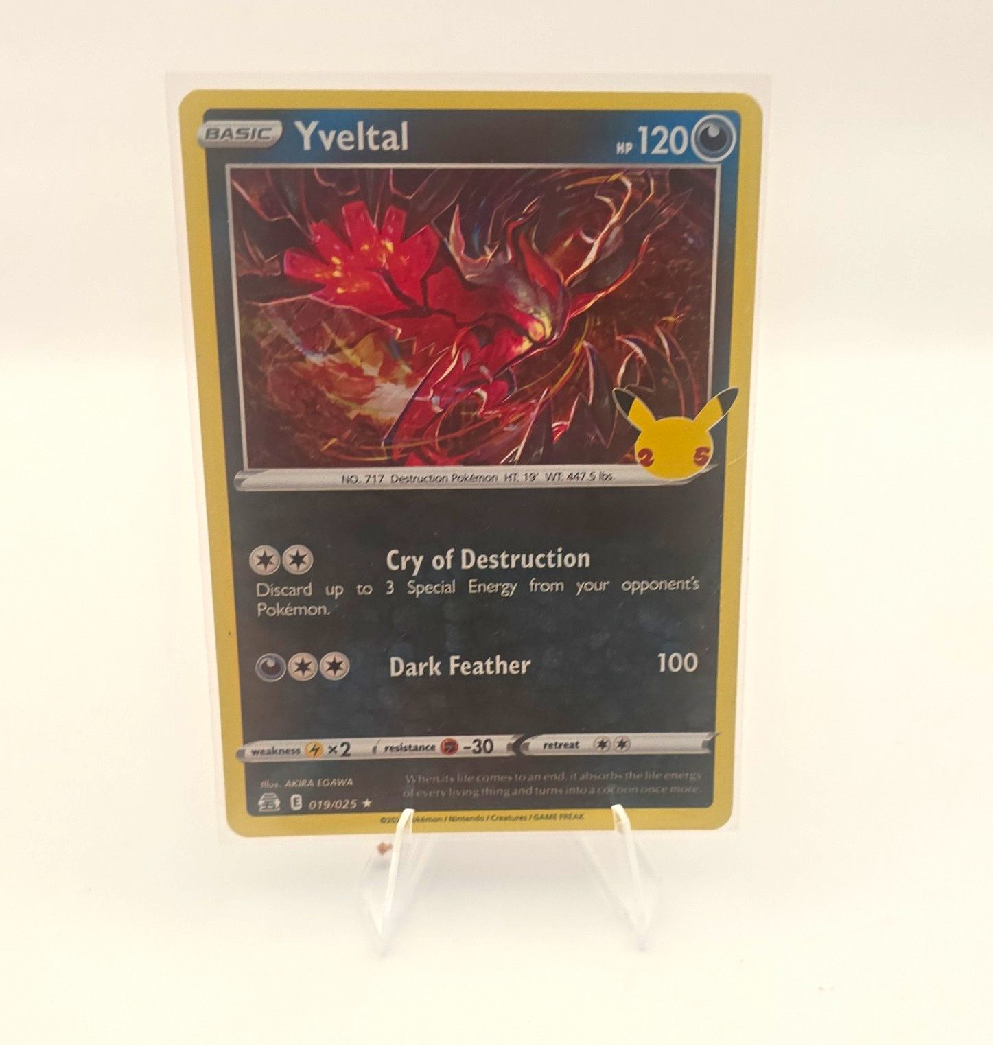 Yveltal 019/025 Celebrations Holo EN Holo Rare 120HP Basic 2021