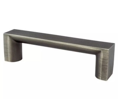 Two Berenson 21104GPHP Elevate Thick Wide Square Cabinet Handle 5-1/16''Graphite