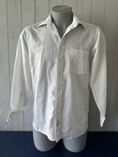 VINTAGE Christian Dior Chemises Shirt Men 15 1/2 32-33 Striped Unisex Preppy