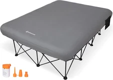 Queen Size Cot 2 Person with Electric Pump, Folding Camping Airbed Mattress 600L