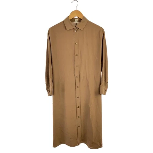 HERMÈS Abito Camicia HERMES 34 Seta Marrone Autentico dal Giappone