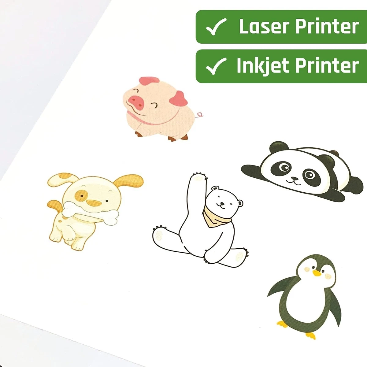 TownStix 25 Feuilles Papier Autocollant A4 Mat pour Imprimante Jet d'Encre et