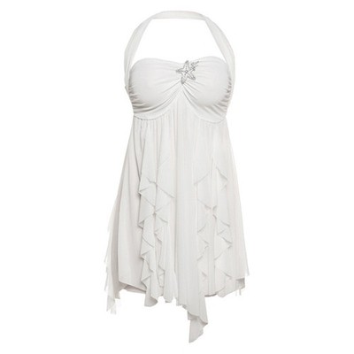 Ins Halter Neck Backless Dress Summer Sexy Printed Irregular Mesh Short Dresses
