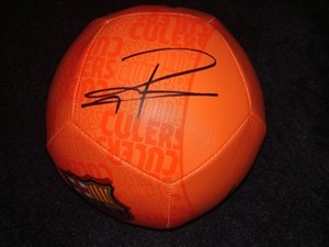 Riqui Puig Hand Signed FC Barcelona Logo Nike Soccer Ball