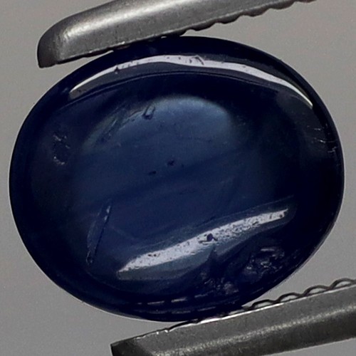Heated 0.91ct 6x5mm Oval Cabochon Natural Blue Sapphire Kanchanaburi, Thailand - Picture 2 of 4