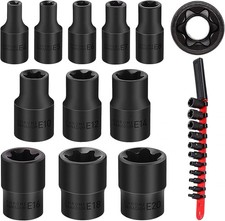 11 Pc Female E Torx Star Socket Set Rail E4-e20 Driver Torque Socket 38 14 11 Pc Female E Torx Star Socket Set Rail E4-e20 Driver Torque Socket 38 14