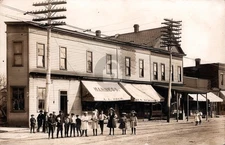 Creston Ohio c1910 Harness Shop Kids Schlegel RPPC Photo Postcard COPY