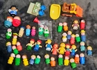 Vintage Fisher-Price LITTLE PEOPLE Wood & Plastic Figures Lot