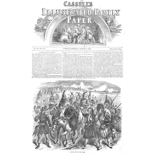 CRIMEAN WAR Foraging Party in the Crimea - Antique Print 1855