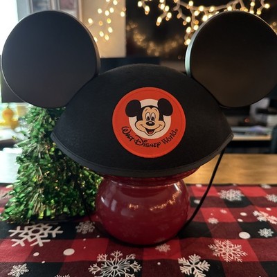 Walt Disney World Exclusive Mickey Mouse Classic Ears Black Patch Hat Adult