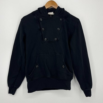 CPT Cockpit Hoodie Women's Size S Black Pullover Cotton Button Pocket