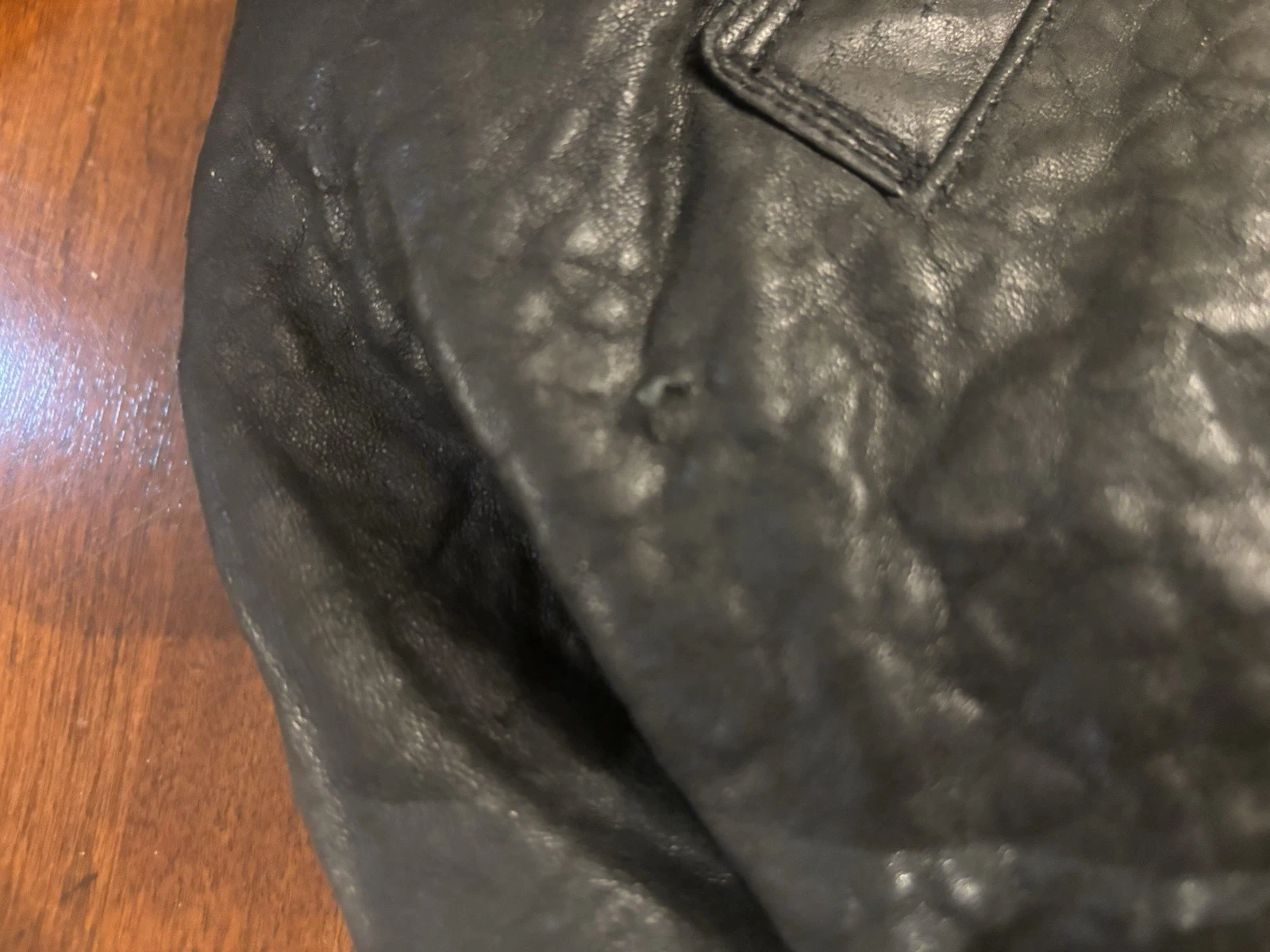 Wilsons Leather Pelle Studio Mens XXL Black Leather Jacket Removable Liner, GUC - product detail image 14