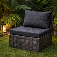 Water Resistant Rattan Patio Furniture Sofa Replacement Cushion Seat & Back Pad