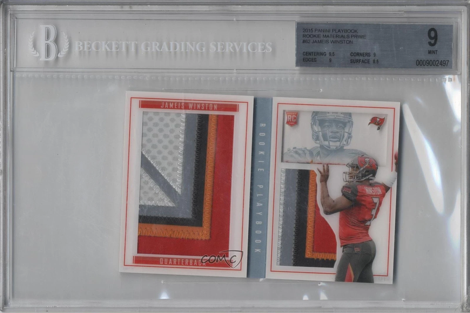 Jameis Winston Panini Playbook Mammoth Materials #MMJW Prime