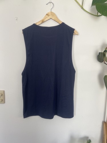 D PLUS K Navy Blue Tank Top SIZE XL Australia Workout Yoga Activewear Shirt D+K - Picture 2 of 6