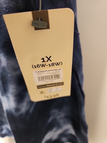 1x 16w-18w Womens Top Draw Cord T Shirt - Picture 4 of 4