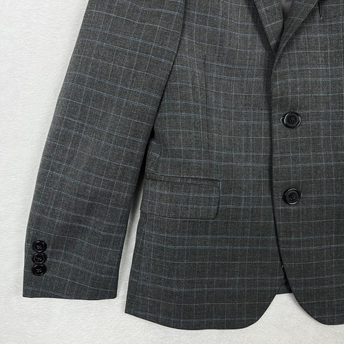 Lauren Ralph Lauren Blazer Suit Jacket Boys Kids 10R Gray Plaid Stretch Coat - Picture 3 of 12