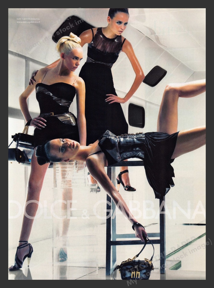 BOLD looking back 90s ポスター Dolce & Gabbana High Fashion Sexy Models Legs 2000s Print