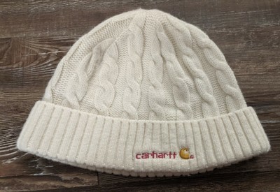 Carhartt womens white cable knit hat 