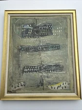 MID CENTURY ABSTRACT PAINTING JAPANESE MODERNIST EXPRESSIONISM Masaru Nakanishi