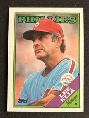 1988 Topps Lee Elia Phillies Manager Baseball Card #254 Mid-Grade VG O/C