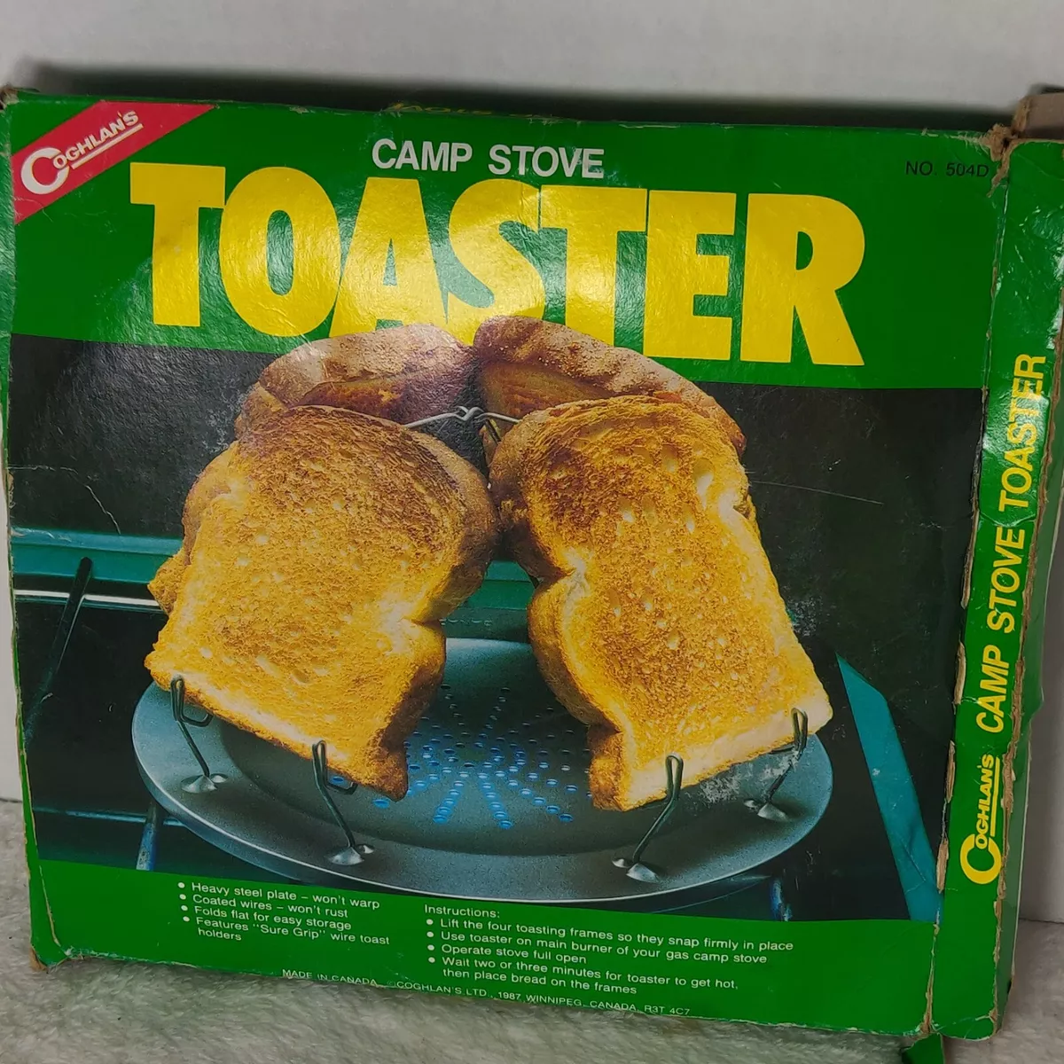 VINTAGE 1960s Coghlan s Camp Stove Toaster Original Box