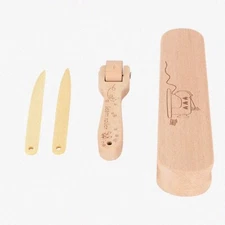 CraftMaster Trio: Wooden Clapper, Seam Roller & Point Turner for Perfectly Flatt