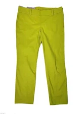NWT Ann Taylor Green pear CHELSEA Cropped women's Pants Size 6P ~ Side zip