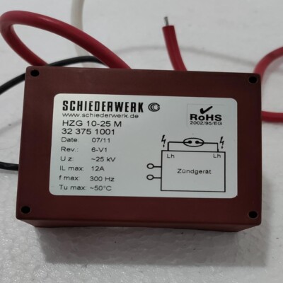 SCHIEDERWERK HZG 10-25 M REV 6-V1 UZ -25kV IL max 300Hz TU max -50'c