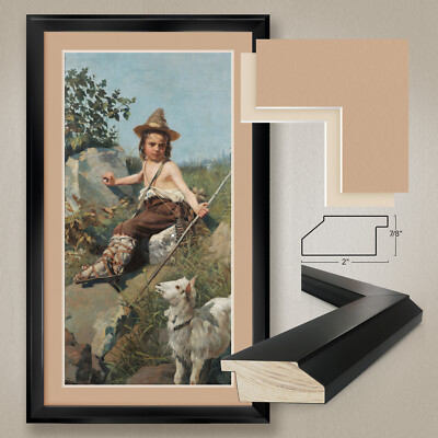26W''x44H'': INFANCIA DE GIOTTO by OSCAR P SILVAC - DOUBLE MATTE, GLASS and FRAME