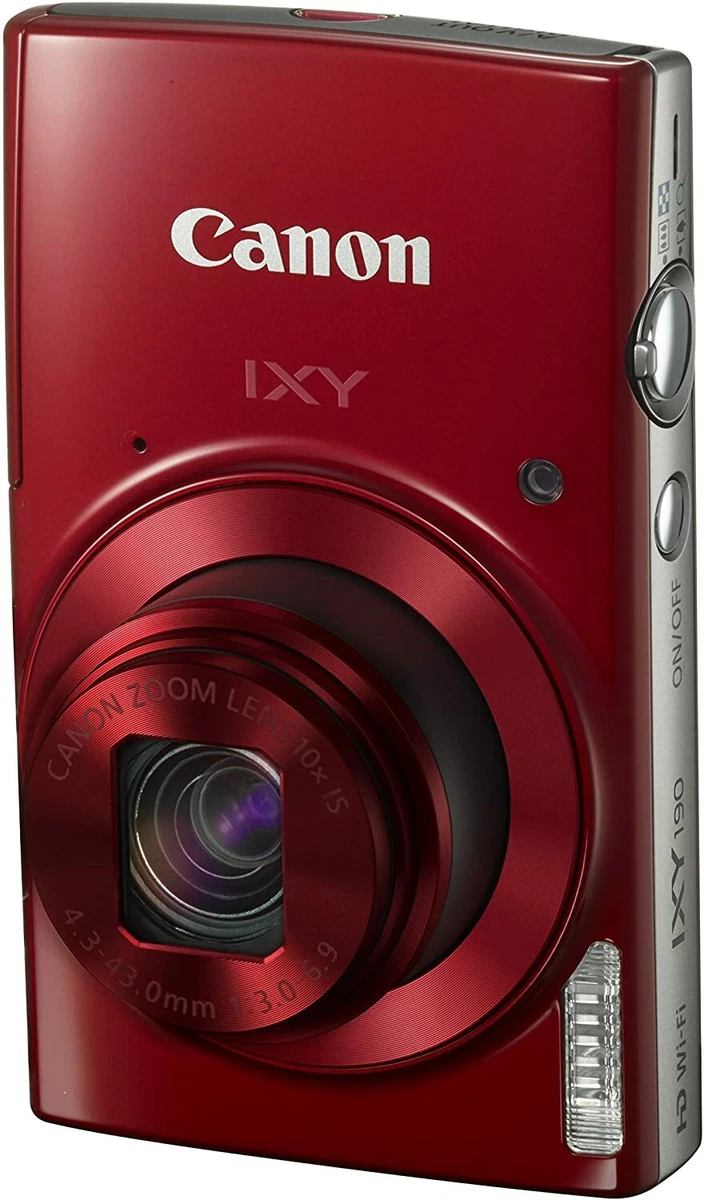 Canon IXY 190 Digital camera Red 10x optical zoom IXY190RE