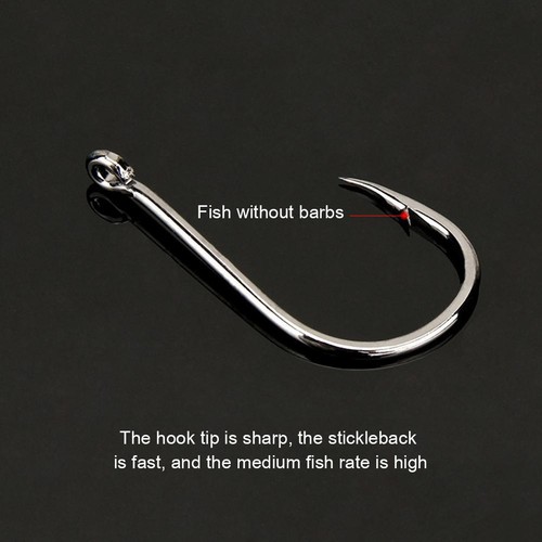 Mixed Sizes Fishing Hooks Set High Carbon Steel Sharp Barbed Hook ...
